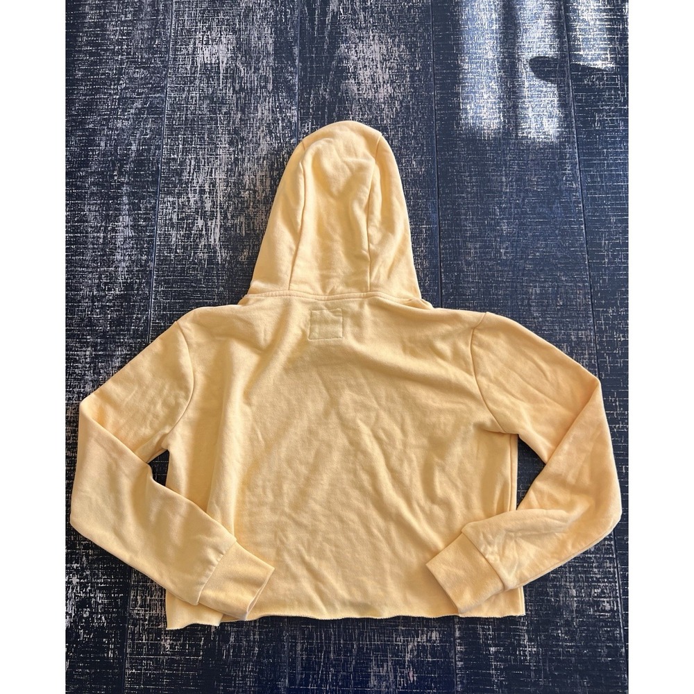 Element Cropped Hoodie Yellow XS Women's Pullover Sweatshirt Surf Skate - Picture 4 of 7